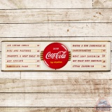 Drink Coca Cola Sled Shaped SS Tin Menu Board Diner Sign w/ Button