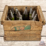 Texaco Easy Pour Motor Oil Wooden Crate w/ 10 Metal Easy Pour 2 Quart Cans