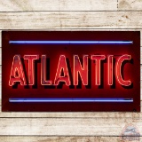 Atlantic Gasoline 6' SS Porcelain Neon Sign