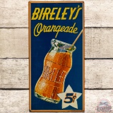 Bireley's Orangeade 5 Cents Embossed SS Tin Sign w/ Bottle