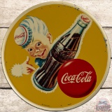 Coca Cola SS Tin Sign w/ Bottle & Sprite Boy Logos