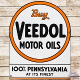 Buy Veedol Motor Oils 100% Pennsylvania DS Porcelain Tombstone Sign