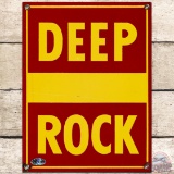 Deep Rock SS Porcelain Gas Pump Plate Sign 