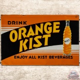 Drink Orange Kist Embossed SS Tin Sign w/ Bottle