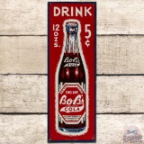 Drink Bob's Cola Vertical SS Tin Sign w/ Bottle Atlanta GA