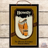 Howdy Orange Flavored Sugar Drink SS Tin Sign w/ Bottles