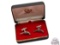 Two Vintage Sets Colt Python 357 Revolver Cufflinks Gold & Silver Plated