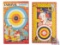 Lot Two Vintage Carnival Style Clown Tin Toy Target Boards