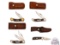 Schrade Old Timer Lockback, Lockblade and Fixed Blade Knives all with Sheaths