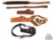 Assorted Lot of Leather Shoulder Holster, Cartridge Belt, and Slings