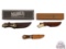 Three Stag Handle Fixed Blade Knives Elk Ridge, Marble's & Bulldog