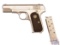 1920 Colt Model 1903 Hammerless .32 ACP Semi-Auto Pistol in Nickel