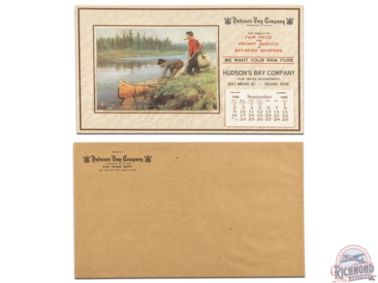 NOS 1928-29 Hudson's Bay Company Fur Trade Dept Advertising Calendar by Phillip R. Goodwin
