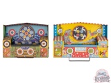Lot Two Vintage Tin Wind-Up Shooting Gallery Toys