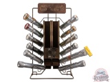 Winchester Flashlight Wire Counter Display w/ 12 Flashlights & Battery Display