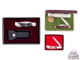 Three Commemorative Folder Knives Schrade & Imperial Daniel Boone, NRA & USA