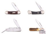 Four Collector Folder Knives US Camillus, Case Canoe, Sheffield I-XL & Puma