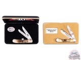 Two Case Collector Series Two-Blade Trapper Knives George S. Patton & NWTF