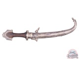 Antique Moroccan Jambya Middle Eastern Dagger With Silver Sheath