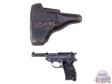 1943 Mauser P38 9mm Luger Semi-Auto Pistol With Hard Shell Holster