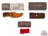 Three Schrade Uncle Henry Fixed Blade and Folder Knives in Original Boxes