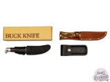 Schrade Stag Handle Knife, Schrade Folder and Buck Skinner Knife