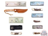Five New Frost Cutlery Assorted Folder Knives and One Fixed Blade