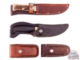 Two Fixed Blade Knives Including Olsen OK and Two Lockback Folders