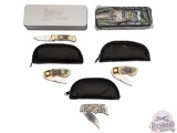 Five New Collector Novelty Folder Knives Includes Franklin Mint