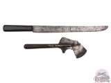 Vintage J. Russell & Co Green River Works Machete and The Portable Tool Co. Camp Axe