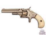 Antique Smith & Wesson Model 1 3rd Issue .22 Short Revolver Nickel