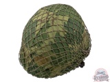 Vietnam Era Complete Steel Pot US M1 Helmet with Liner, Headband, Cover & Net