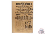 United States Cartridge Co Paper Poster w/ Cartridges, Shot Shells, Price List & Testimonials