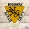 Exceptional NOS Wyoming State Highway Department Single Sided Porcelain Truck Door Sign