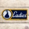 Sunoco Service Station Ladies Single Sided Porcelain Rest Room Sign