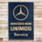 Mercedes Benz Unimog Service 6' Plastic Sign w/ Metal Frame