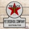 1939 Texaco Peterson Oil Company Distributor Single Sided Porcelain Keyhole Truck Door Sign
