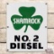 Striking Shamrock No. 2 Diesel Single Sided Porcelain Pump Plate Sign w/ Logo