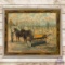 Hoosier Drill Co. SS Masonite Sign w/ Farm Scene & Plow