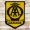 AA Garage Single Sided Porcelain Sign w/ Winged Logo