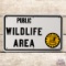 Kansas Fish & Game Public Wildlife Area Single Sided Tin Sign w/ Buffalo Logo