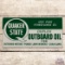Quaker State Outboard Motor Oil Emb. Single Sided Tin Sign w/ Logo