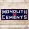Monolith Cements Horizontal 5' Single Sided Porcelain Sign w/ Logo