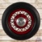 Early Automobile Wire Wheel Tire w/ Ford V8 Hubcap
