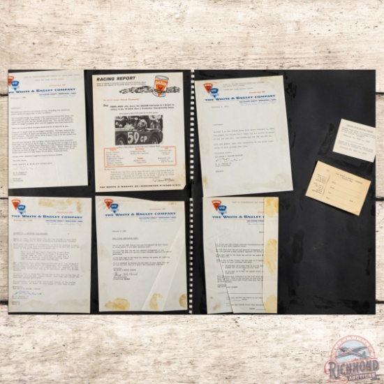 1959 1960 1962 Oilzum Motor Oil Important Paper Ephemera Lot White & Bagley - 3 Folders