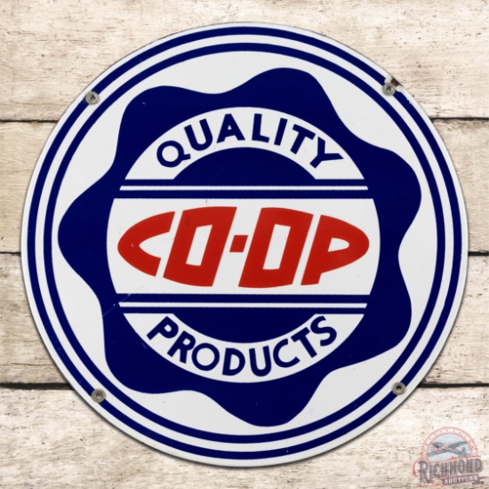 Co-Op Motor Oils Quality Products 14" Single Sided Porcelain
