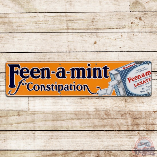 Feen-a-mint for Constipation Laxative Single Sided Porcelain Sign