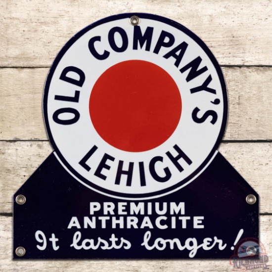 Exceptional Old Company's Lehigh Premium Anthracite Coal "It Lasts Longer!" SS Porcelain Sign