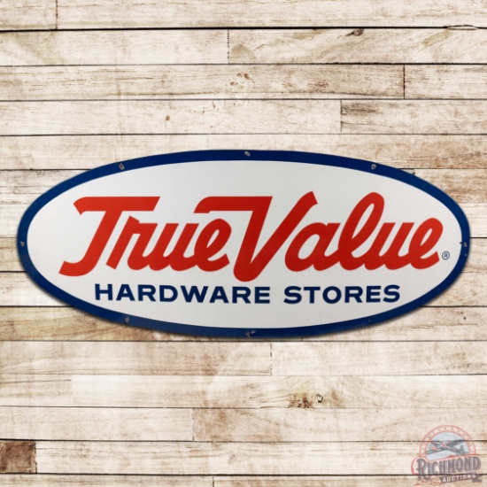 Superb True Value Hardware Stores 7.5' Single Sided Porcelain Sign