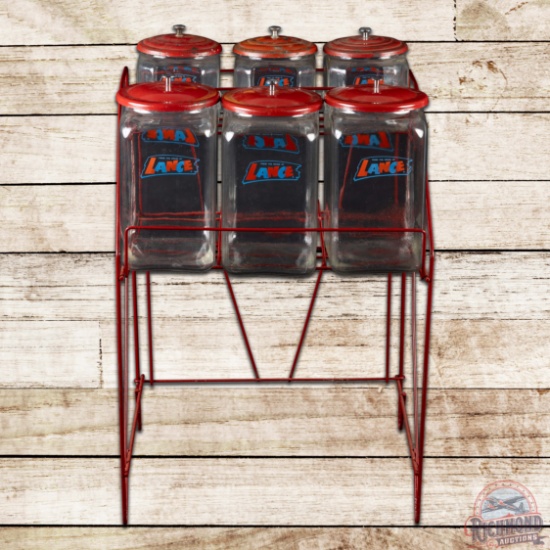 Lance Crackers Display Rack w/ 6 Jars
